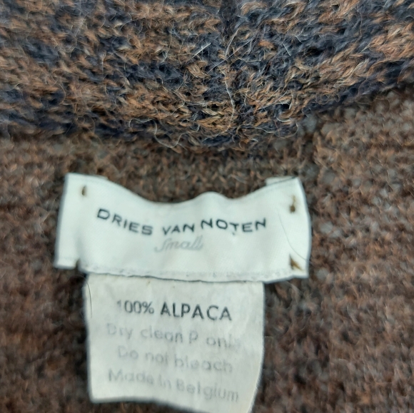Dries Van Noten BROWN Alpaca Cardigan Sweater Size Small - Picture 3 of 4